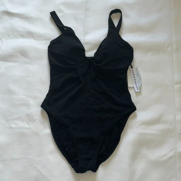 NWT Robin Piccone Ava Knot One Piece in Black - Picture 4 of 7